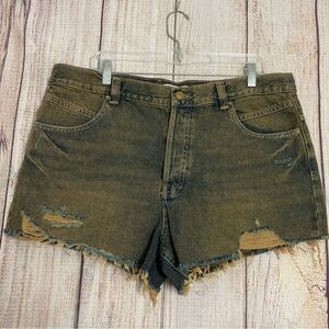 Free People Womens Distressed now or never denim shorts size 33